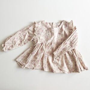 Jamie Kay Billy Blouse Top in Sofia Floral Color for Girls 2T Longsleeve White